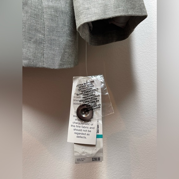 NWT KASPER Women’s Gray Double Breasted Three Button Linen Blazer Size‎ 16 - Picture 6 of 14